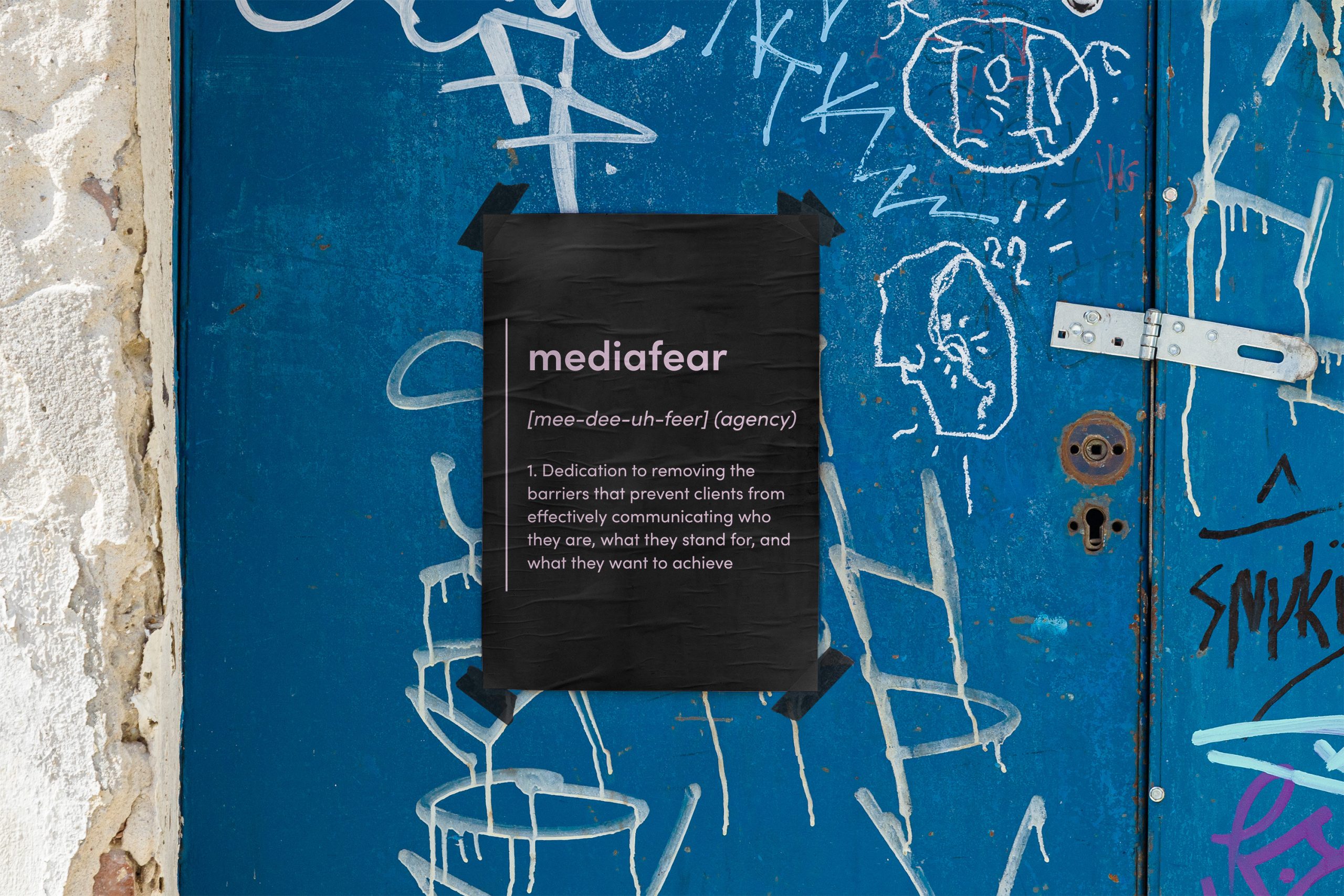 mediafear [mee-dee-uh-feer] (agency) poster